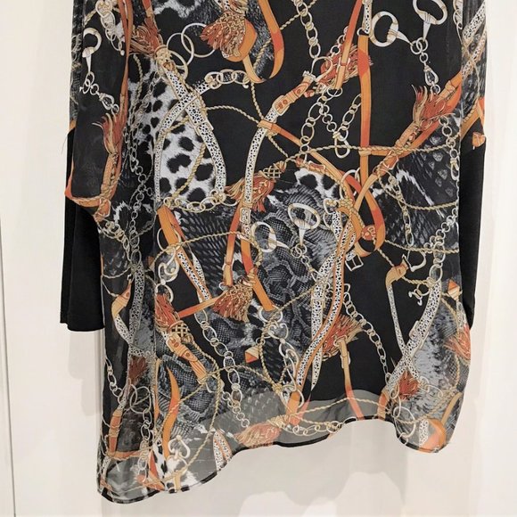 Laura Petites Asymmetrical 3/4 Sleeve Top Size XL - Picture 4 of 6